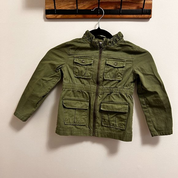 Adorable 5T Green Utility / Army Jacket - Picture 4 of 7